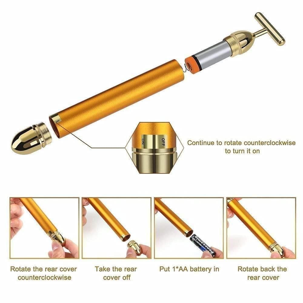Beauty Bar Electric Massage Facial Roller, Skin Tightening & Anti-Wrinkle